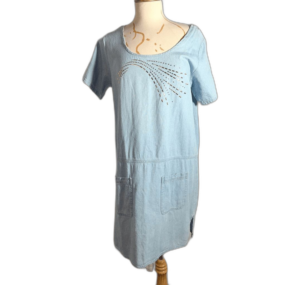 Las Olas Dress Size M Vintage 80's Jean Coquette Indie Sleaze Metallic Dress